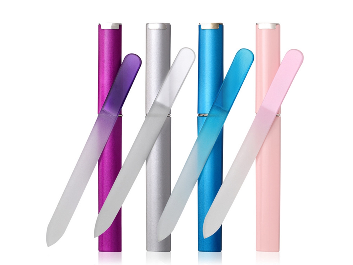 Lixa De Unhas Gradiente De 14cm Com Design Colorido Para Manicure E Pedicure Com Superfície Suave