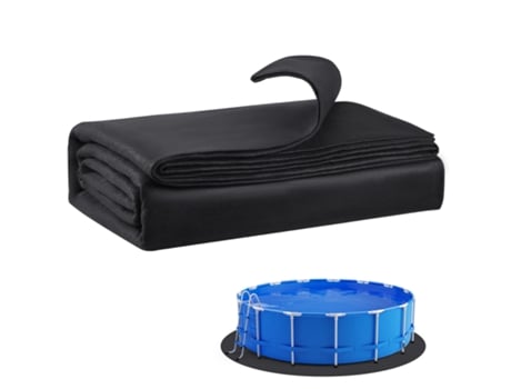 Revestimento Redondo Para Piscina Succebuy De 8,2 M Para Piscinas Acima Do Solo, Preto