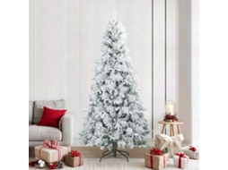 Vidaxl Árvore De Natal Artificial Articulada Nevado Flocked Branco