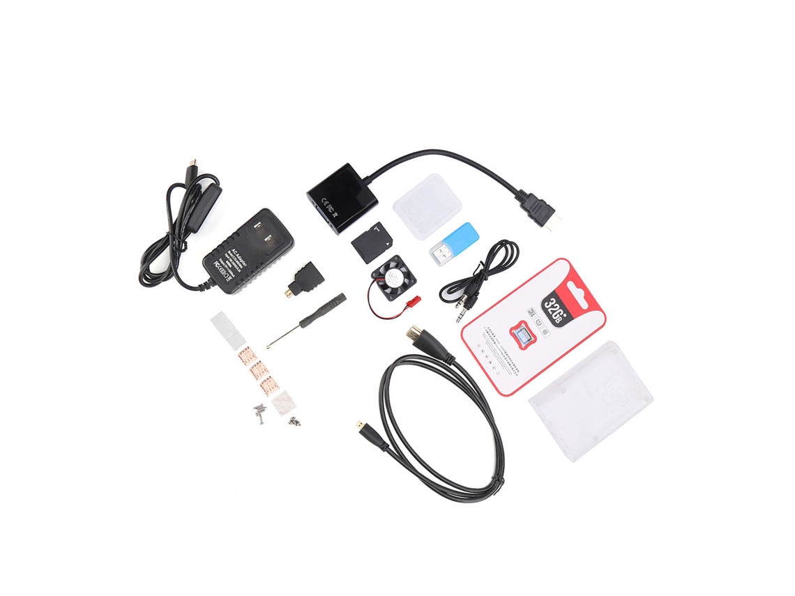 Laxiscreed Kit Electrónico Para Raspberry Pi 4b Compatível Com 100-240v Ac Sem Placa-mãe