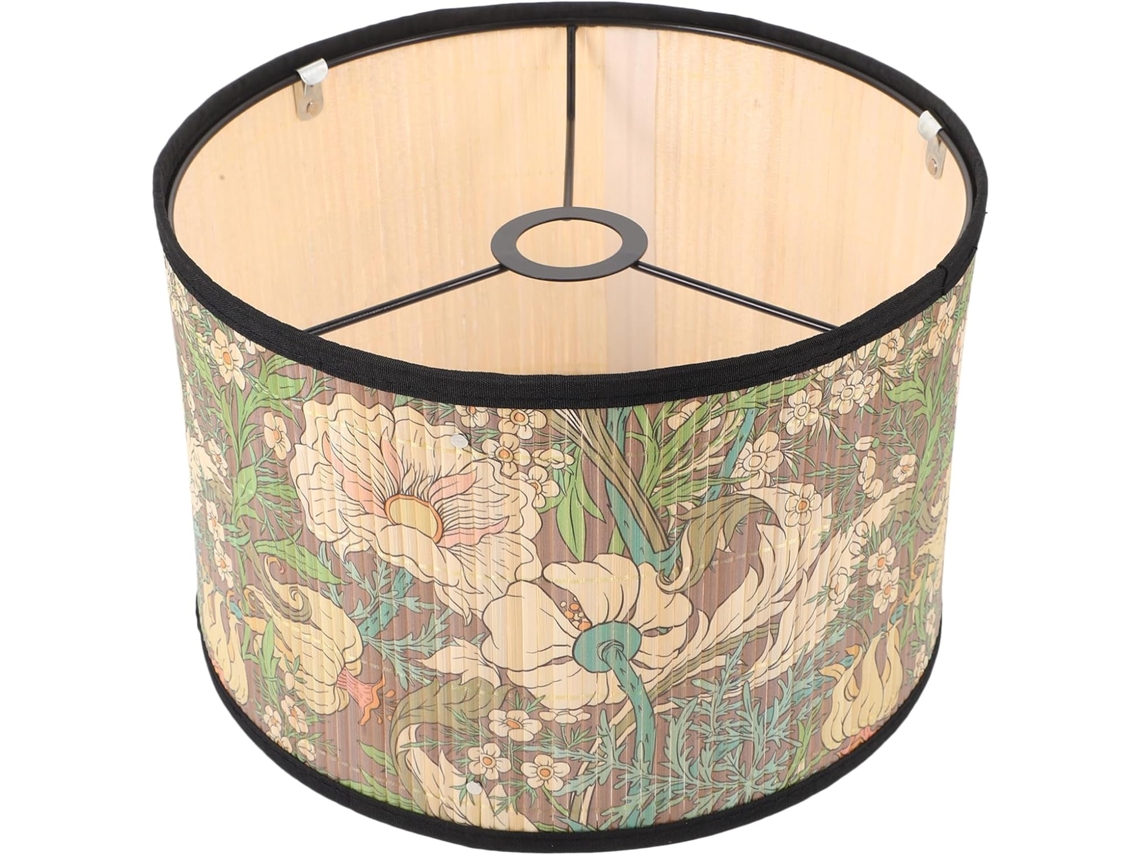 Design Elegante e Artístico em Bambu Natural para uma Luminária Pendente E27 Ideal para Quartos e Apartamentos. SFUSHOS