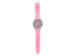 Relógio de Pulso Feminino Infantil com Luz de Fundo Led Pulseira de Silicone Rosa