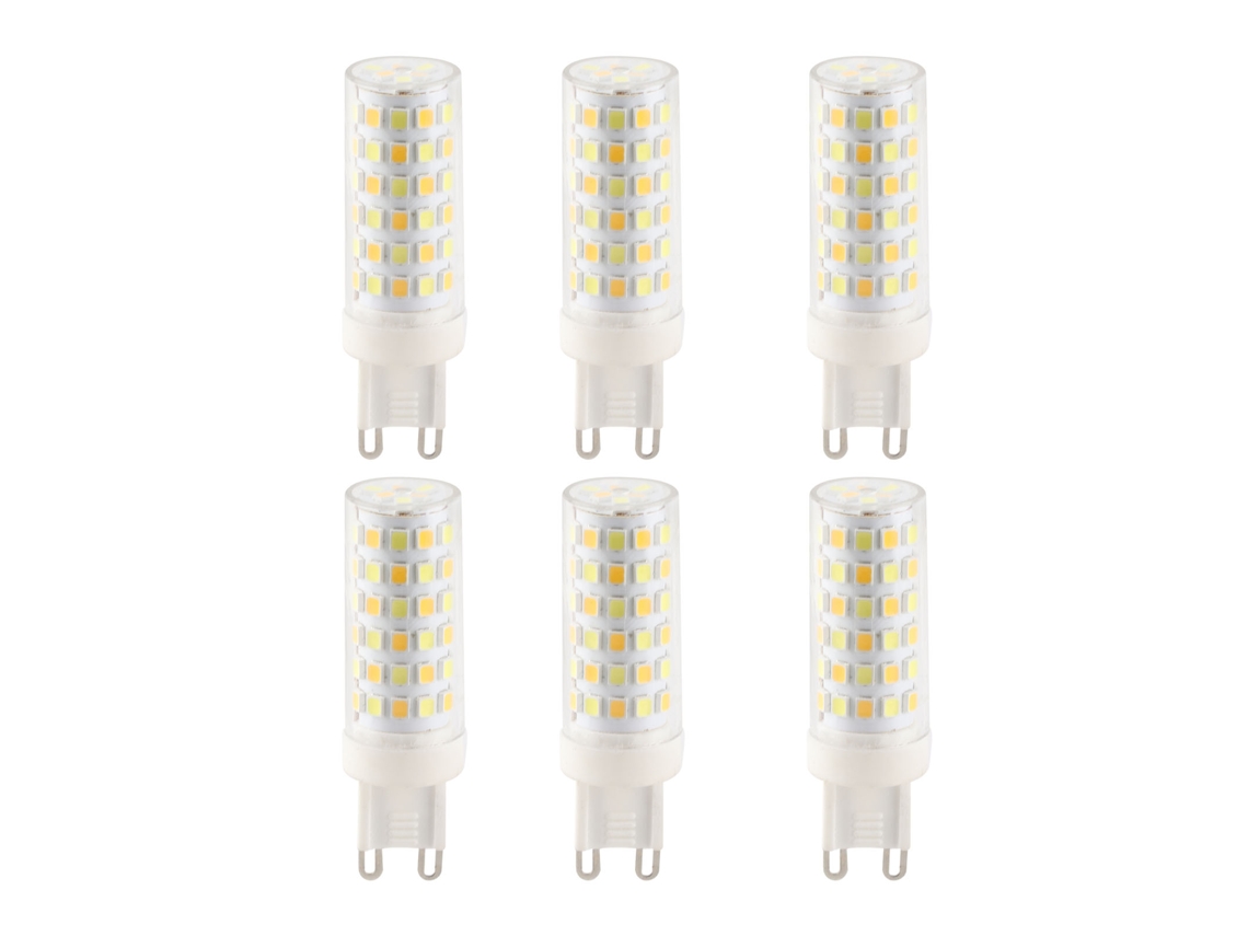 6pcs Lâmpada Led G9 9w 77led para teto parede 3 cores | S/MARCA