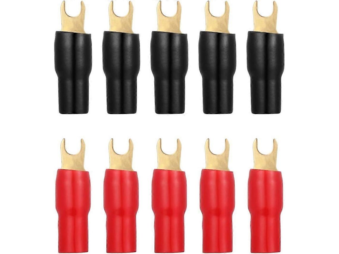 Pares De Terminais De Pá De Calibre 4 Com Adaptadores Para Cabos De Alto Falante Brilvibera