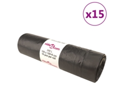 Vidaxl Sacos Do Lixo Com Atilhos 150 Pcs 240 L Preto