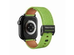 Pulseira De Couro Granulado Cor Lichia Com Fivela Metálica Perfurada Para Apple Watch S11, Compatível Com Huawei 22mm