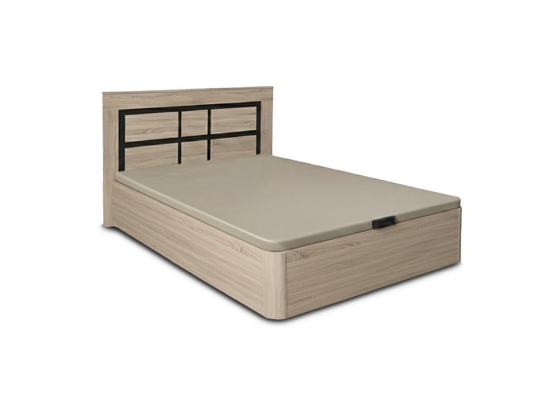 Conjunto De Cama Dobrável Com Arrumação Cambria De 135 Cm Cabeceira Kiara Em Cambria E Grafite Saldosystocks