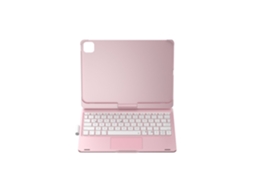 Capa Giratória Com Teclado Retroiluminado Para Magic Keyboard, Cor Ouro Rosa, M4, Para Ipad Pro De 13 Polegadas Yunzii (2024)