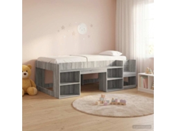 Vidaxl Estrutura De Cama Infantil Com Armazenamento Sonoma Cinzento