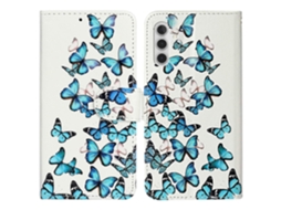 Capa Flip De Couro Com Padrão Para Samsung Galaxy S24 Fe
