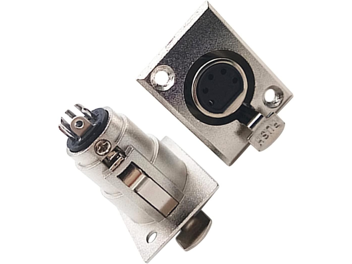Conector Xlr Fêmea De 2 Peças Para Montagem Em Chassi De Painel De Alto Falantes Com Design De Conta Gokoco