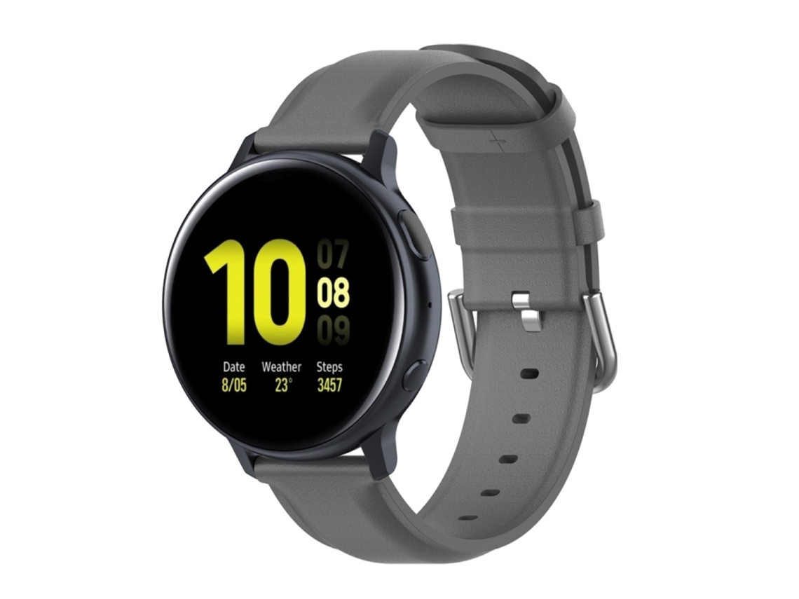 Bracelete Couro para Galaxy Watch Active 3 XIAOMOYU (20mm) Cinza (41mm)