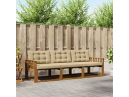 Vidaxl Conjunto De Sofás Para Exterior 3 Pcs Natural E Bege