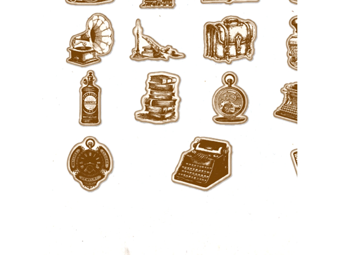 100pcs Vintage Scrapbook Stickers Easy Apply Paper Eoocoo