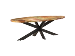 Vidaxl Mesa De Jantar 240x100x75 Cm Madeira Recuperada Maciça