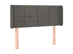 Cabeceira de Cama com Abas Veludo Cinzento Escuro MAISON EXCLUSIVE (93x16x78 cm)