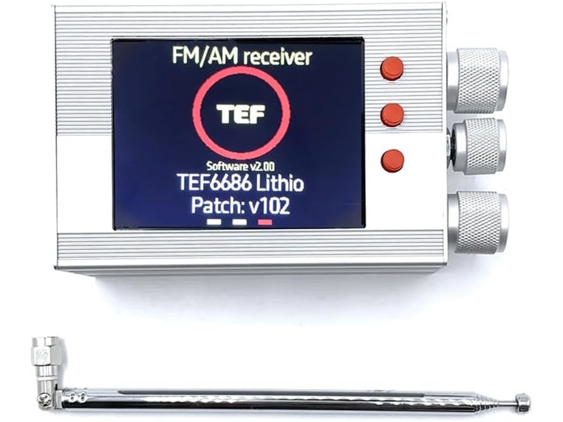 Rádio Portátil Tef6686 All-band Com Ecrã Lcd De 3,2 Polegadas, Receptor