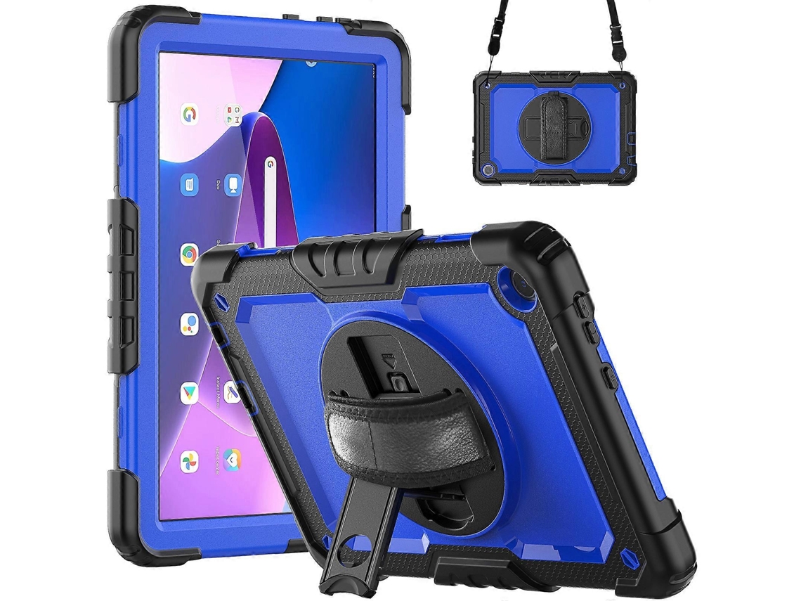 Capa Híbrida De Silicone Para Tablet Lenovo Tab M10 10.1 Gen 3ª E Lenovo Tab M8 4ª Geração Com Alça De Ombro.