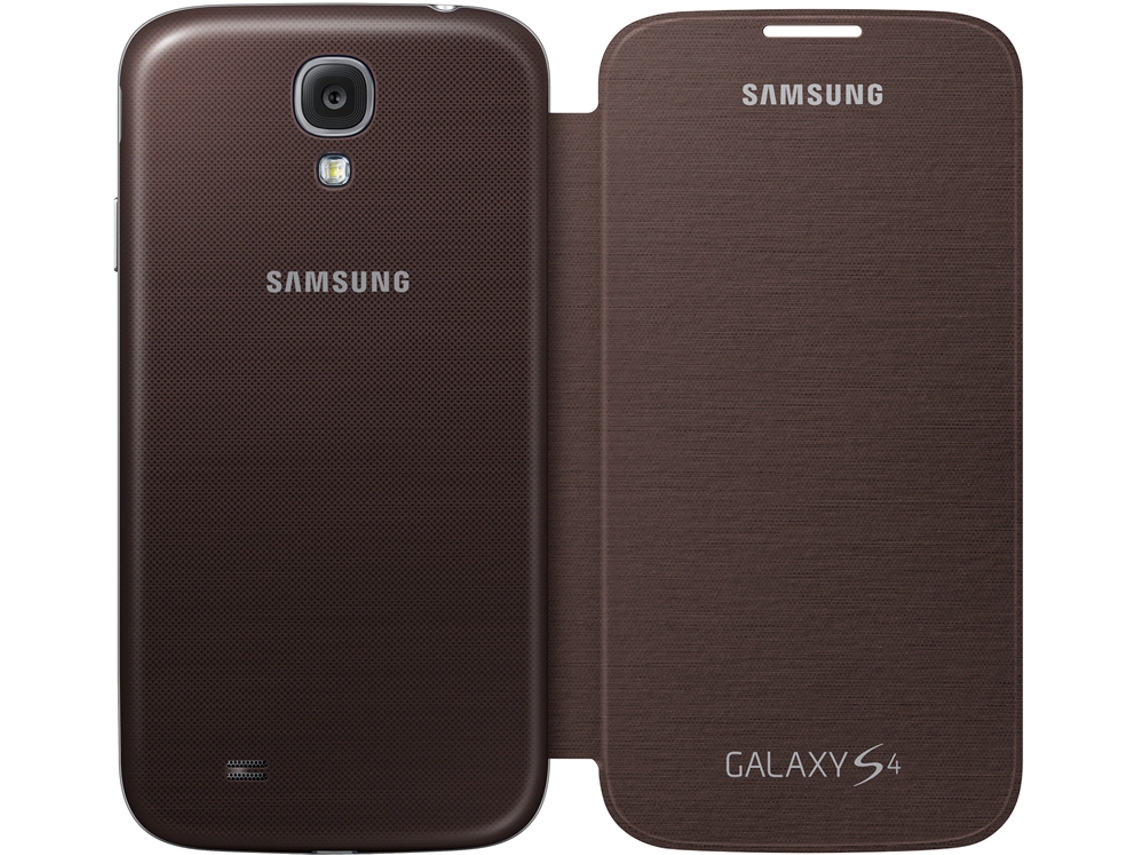 Capa SAMSUNG S4 Flip Cover Castanho