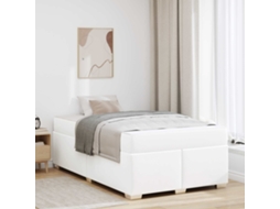 Vidaxl Estrutura Da Cama Branco 120 X 190 Cm Tecido