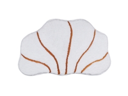 Tapete de Banho com Design de Concha Suave Absorvente Antiderrapante Lavável para Banho, Quarto e Cozinha