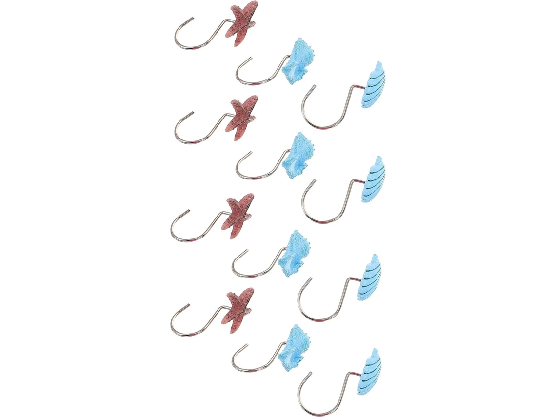 Ganchos Decorativos De Resina Para Cortina Chuveiro, 12 Peças,