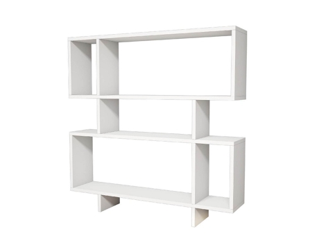 Estante Fabiola In Aglomerado de Partículas Revestido a Melamina Pvc Branco 100X22X111 Cm EPIKASA