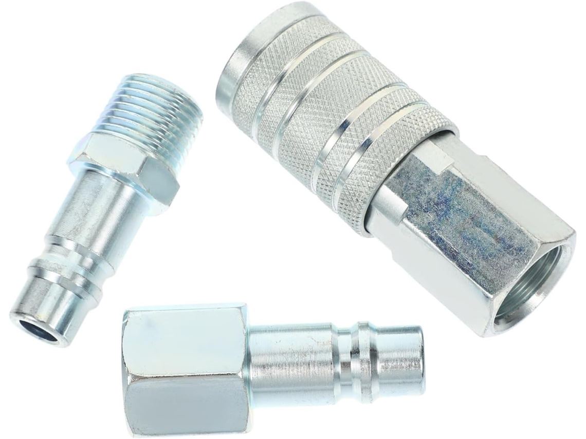 Juego de 3 conectores para manguera de aire, adaptadores rectos con conector para mangueras de repuesto