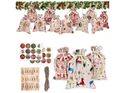 KOFIHETY 24 Sacolas Para Calendário De Natal Em Tule | Guirlanda De Advento Para Pendurar | Bolsas Para Doces E Presentes | Diy Contagem Regressiva