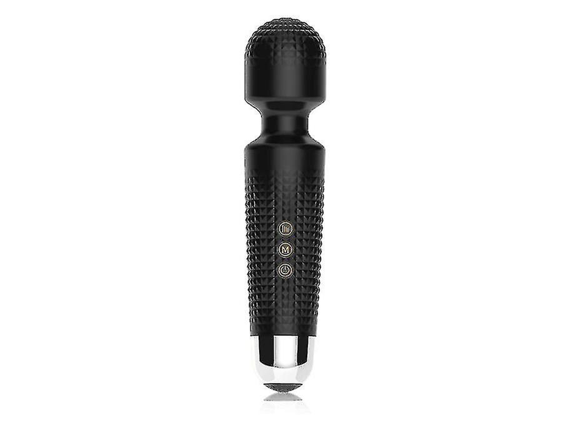 Massageador Sem Fio - 5 Velocidades Poderosas E 20 Padrões De Vibração - Massageador Pessoal Elétrico Portátil - À Prova Dágua (preto)