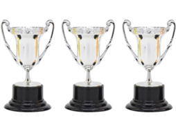 Conjunto De 3 Mini Troféus Divertidos, Acessórios Para Festa Infantil