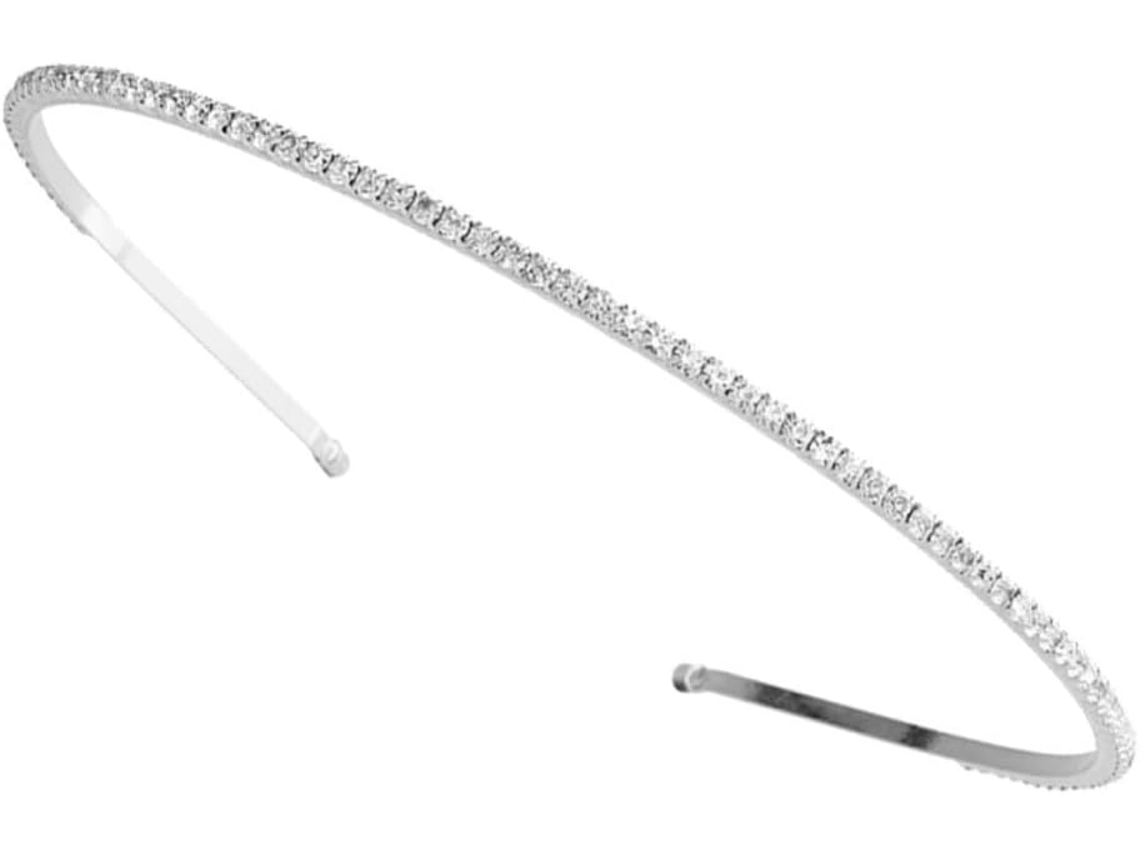 Tiara Decorativa De Cristal Prateado Para Mulheres