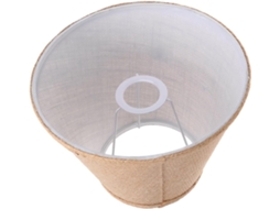 Difusor Decorativo e Protetor de Luz em Lona de Juta Cáqui para Luminária de Mesa E27. SFUSHOS