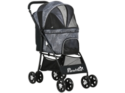 Pá de Caça , Dobrável, 1 Cesta, 1 Almofada, 1 Bolso Lateral, 81 Cm X 48 Cm X 99 Cm, Cinza Ge
