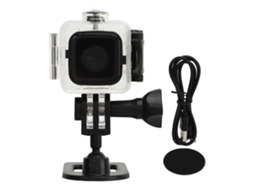 Câmara Desportiva Mini 1080p Visão Noturna Ângulo Amplo Com Capa Impermeável Para Viagens Camping Ao Ar Livre