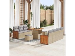 Vidaxl Conjunto De Sofá De Jardim 13 Unid. 9-número De Lugares