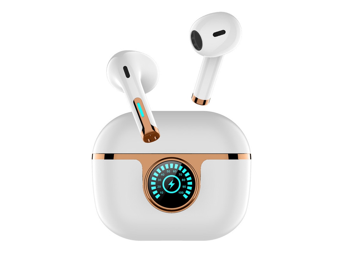 Fones de Ouvido Sem Fio Bluetooth 5.3 com Display Led IPX4 JIAPEI (branco)