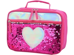 1 Unidade de Lancheira Reversível com Lantejoulas, Lancheira Sereia, Bolsa Térmica para Almoço BRILVIBERA