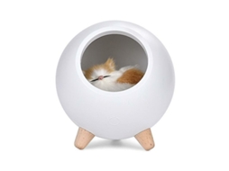 Luminária Noturna Led Recarregável Pequena Para Quarto De Animais Estimação, Ideal Para Cabeceira De Cama Ou Mesa, Com Luz Noturna Ambiente Branca