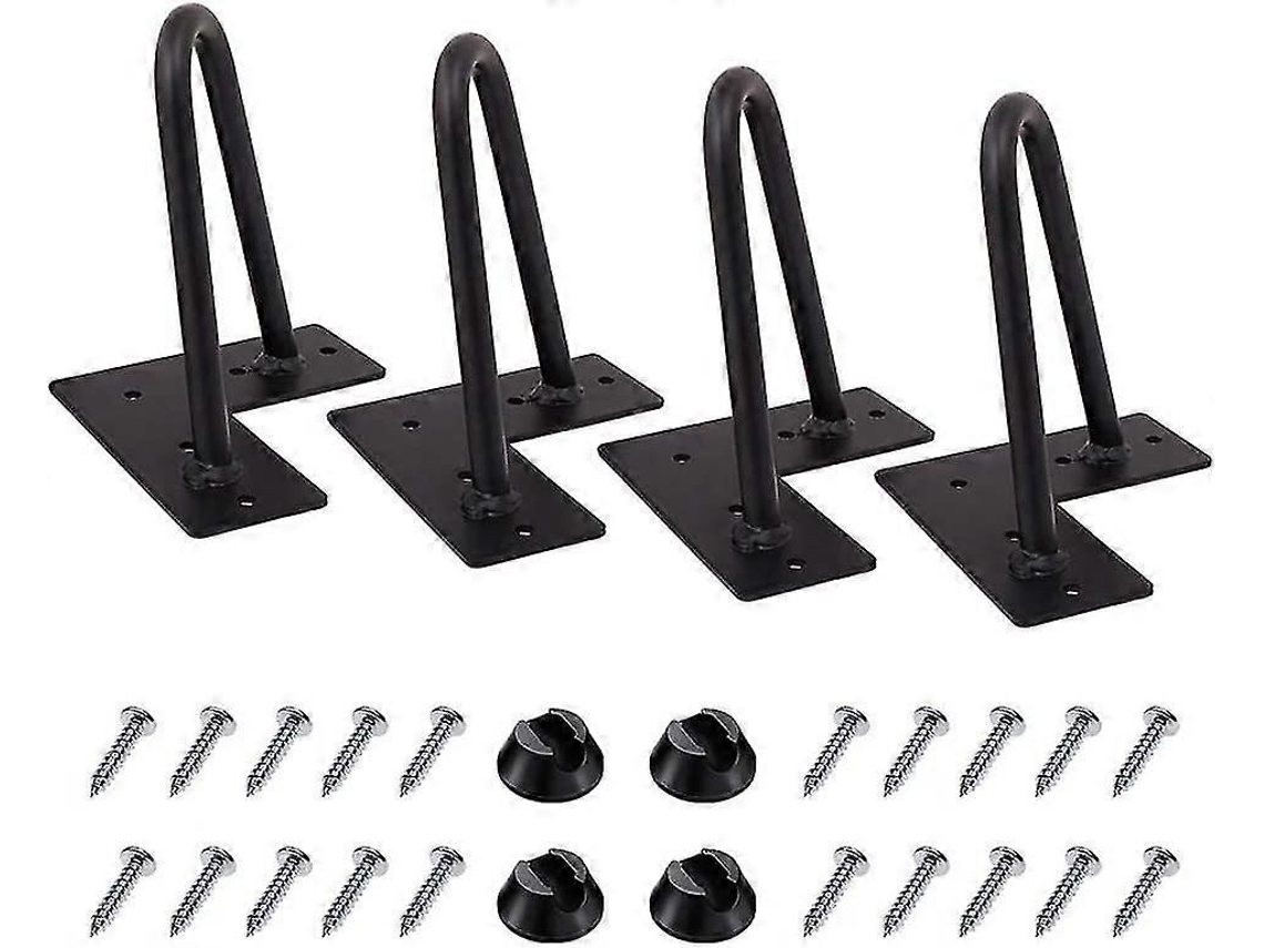 Patas de Mesa de Metal Xqday 10.16 Cm, Patas de Cabello para Muebles Diy, Estilo Industrial Rústico Regalo