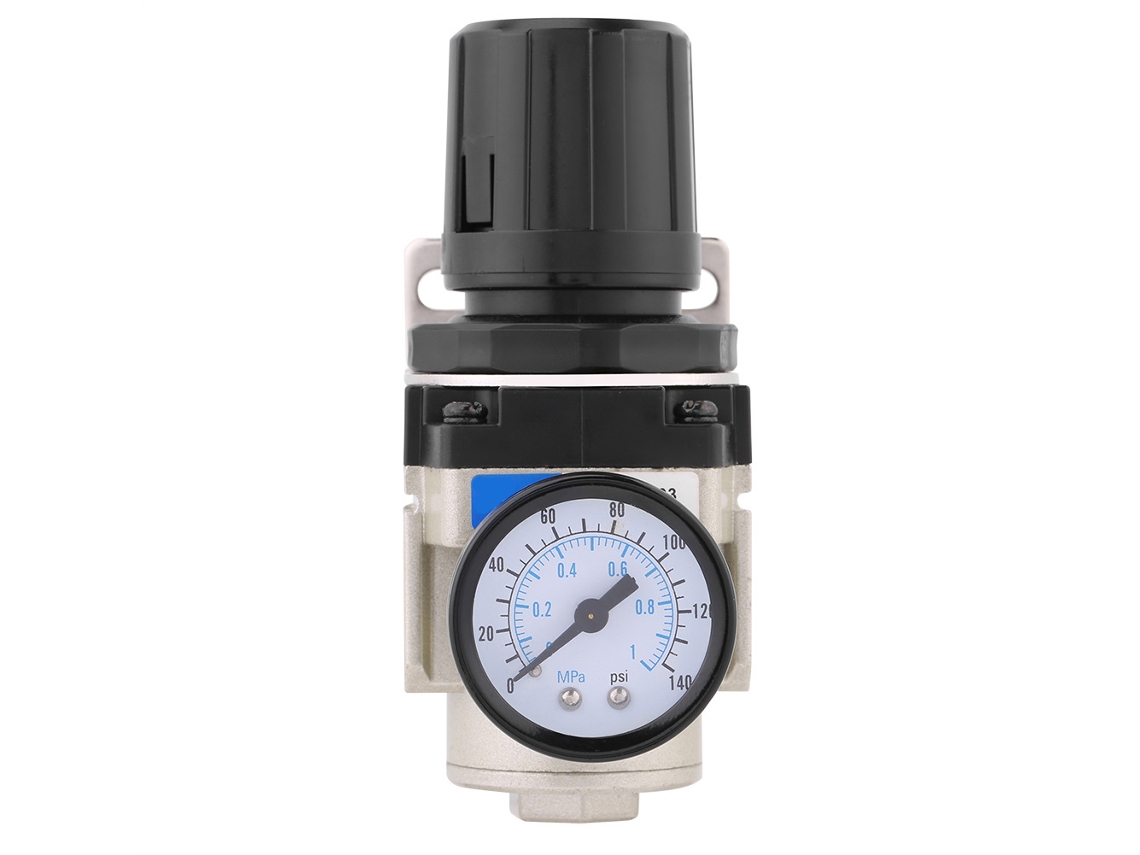 Laxiscreed Manómetro De Ar De Alta Pressão 1mpa Com Regulador Pneumático E Suporte G3/8