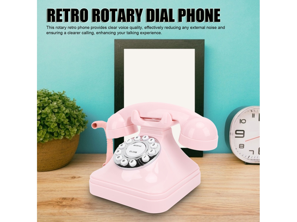 Telefone antigo retrô com armazenamento de números EOOCOO