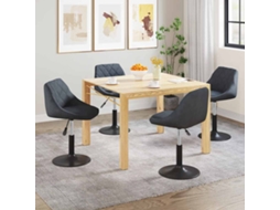 Vidaxl Cadeiras De Jantar Giratórias 4 Pcs Veludo Cinzento-escuro