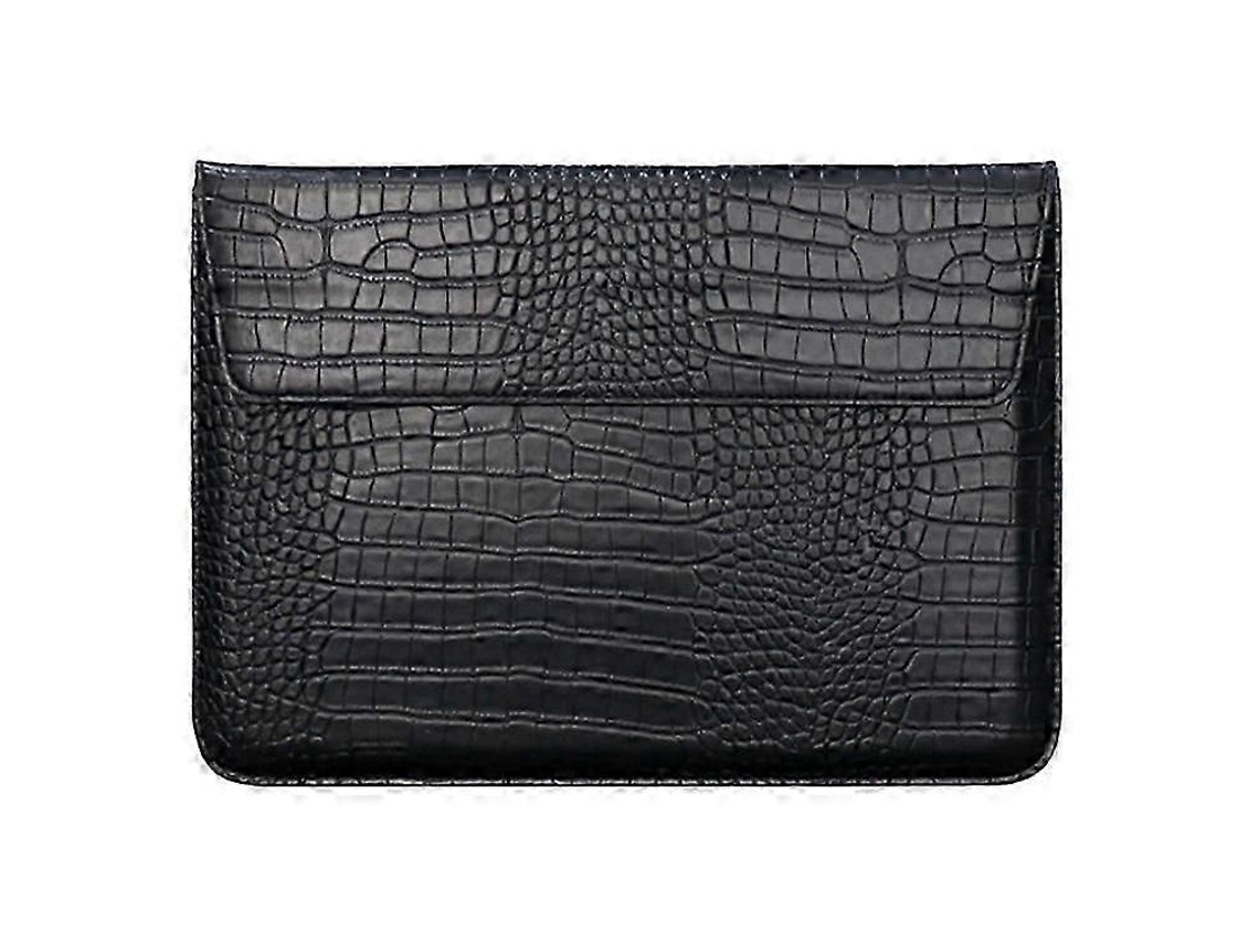 Capa Para Notebook 15.4 Polegadas, Textura De Crocodilo Em Couro Pu, Proteção E Armazenamentoblack