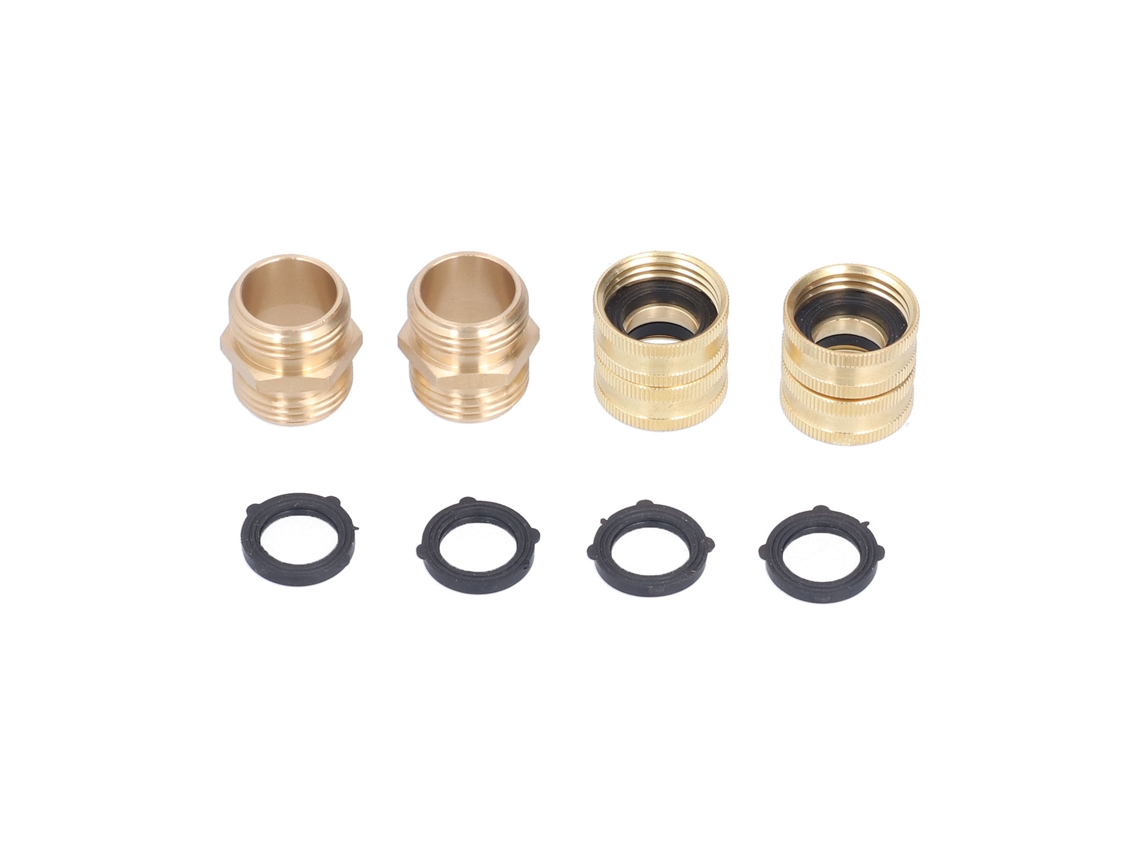 2 Adaptadores de Mangueira de Latão 3/4 Polegada para Jardim e Máquina de Lavar