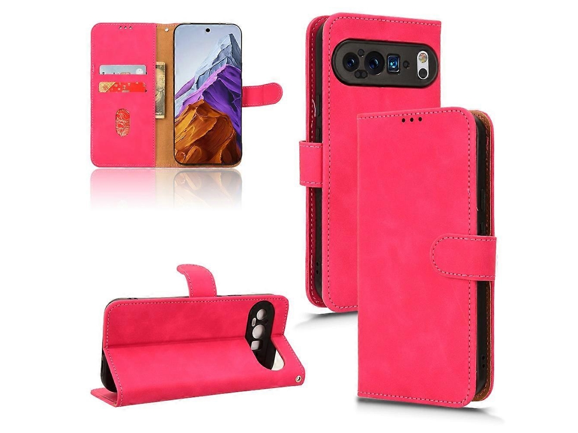 Capa De Celular De Couro Com Flip Magnético Skin Feel