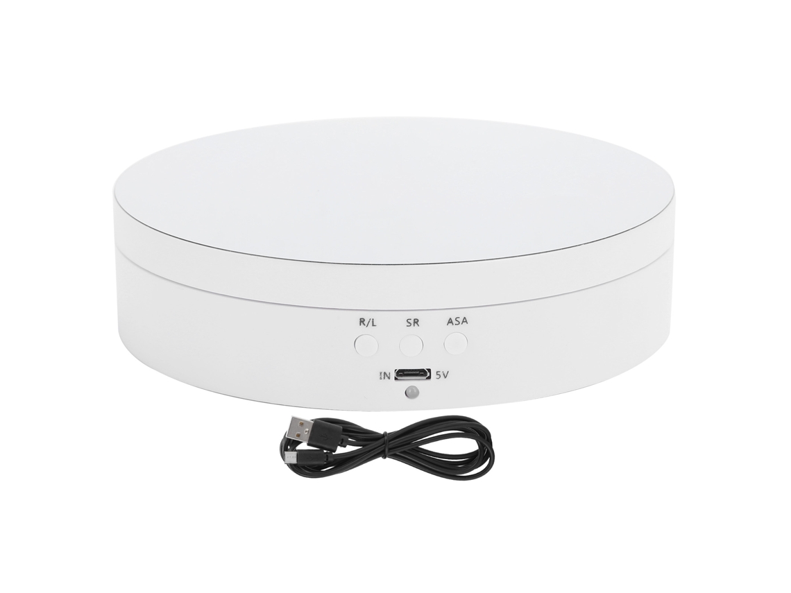 Suporte de Exibição Rotativo 360° com USB para Joias