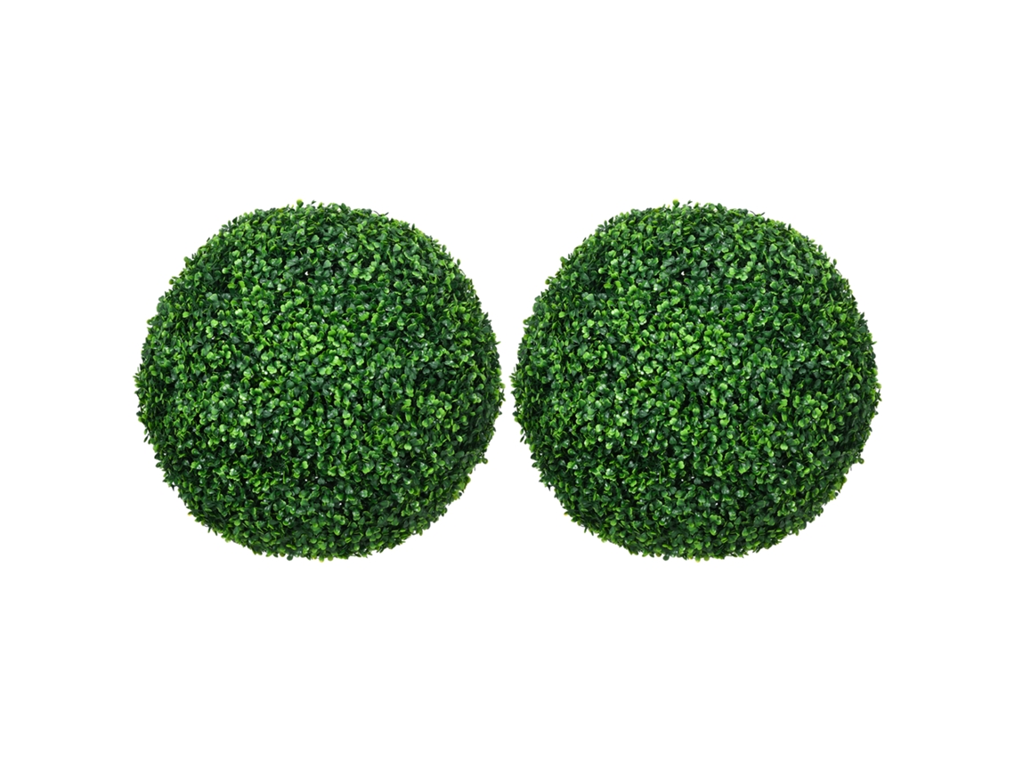 2 Bolas Buxo 50cm Plástico Sala Escritório Jardim Presente VELTRIX