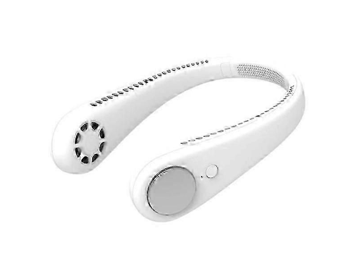 Ventilador De Pescoço - Ventilador Portátil Recarregável Com Alça De Pescoço Fan Branco Branco