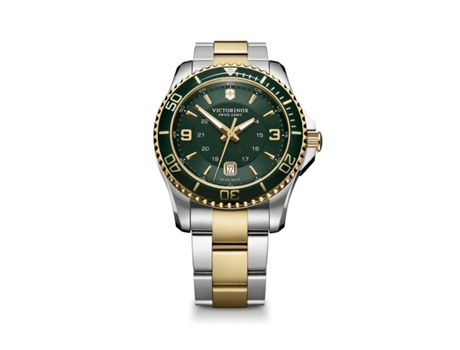 Relógio Homem Maverick Gs Gent Green/gold Dial, Armys Aço 10 Bar Victorinox Swissarmy